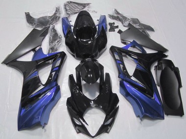 2007-2008 Suzuki GSXR 1000 Motorcycle Fairings - Glossy Black Blue Canada