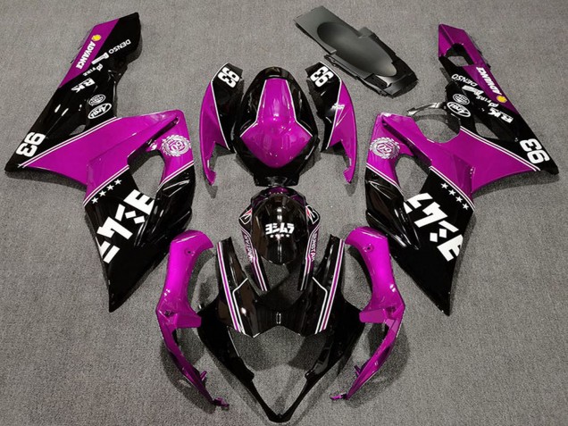 2005-2006 Suzuki GSXR 1000 Motorcycle Fairings - Pink Glossy Black White Canada