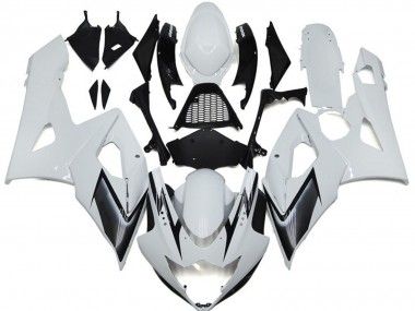 2005-2006 Suzuki GSXR 1000 Motorcycle Fairings - Glossy White Silver Black Canada