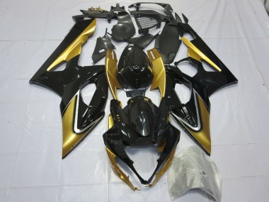 2005-2006 Suzuki GSXR 1000 Motorcycle Fairings - Gold Black Canada
