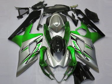2005-2006 Suzuki GSXR 1000 Motorcycle Fairings - Green Silver Black Canada