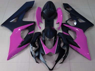 2005-2006 Suzuki GSXR 1000 Motorcycle Fairings - Matte Black Pink Canada