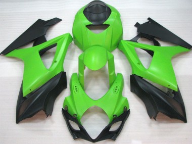 2007-2008 Suzuki GSXR 1000 Motorcycle Fairings - Green Matte Black Canada