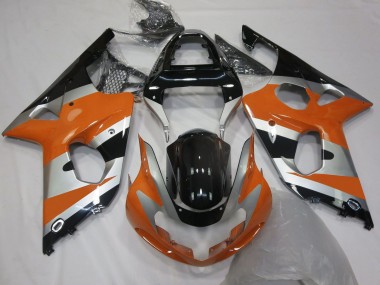2000-2002 Suzuki GSXR 1000 Motorcycle Fairings - Orange Silver Glossy Black OEM Style Canada