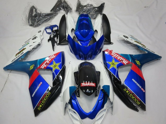 2009-2016 Suzuki GSXR 1000 Motorcycle Fairings - Blue Red Black White RockStar Canada