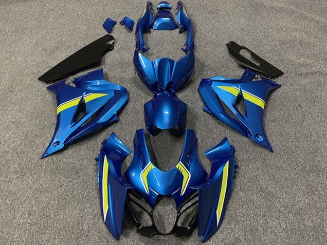 2017-2024 Suzuki GSXR 1000 Motorcycle Fairings - Blue Yellow Style Canada