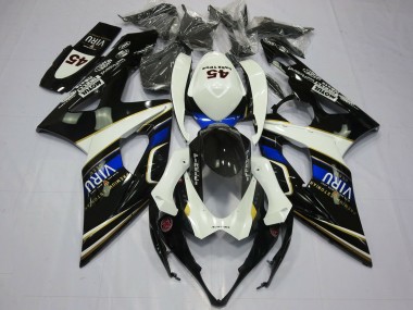 2005-2006 Suzuki GSXR 1000 Motorcycle Fairings - White Blue Black Yellow Viru Canada