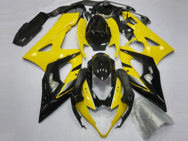 2005-2006 Suzuki GSXR 1000 Motorcycle Fairings - Yellow Glossy Black Canada