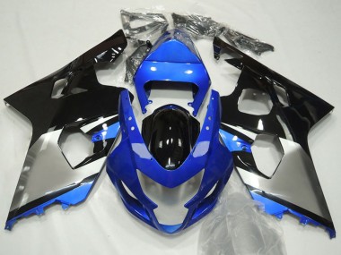 2004-2005 Suzuki GSXR 600 / GSXR 750 Motorcycle Fairings - Blue Silver Black Canada