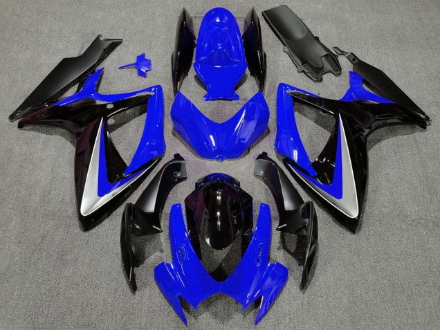 2006-2007 Suzuki GSXR 600 / GSXR 750 Motorcycle Fairing - Blue Silver Glossy Black OEM Style Canada