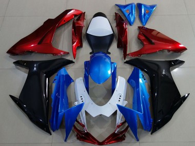 2011-2024 Suzuki GSXR 600 / GSXR 750 Motorcycle Fairings - White Blue Red Black Canada