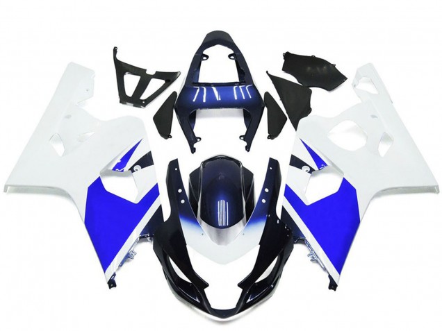 2004-2005 Suzuki GSXR 600 / GSXR 750 Motorcycle Fairings - White Blue Canada