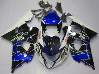2004-2005 Suzuki GSXR 600 / GSXR 750 Motorcycle Fairings - White Blue Black Corona Motul Canada