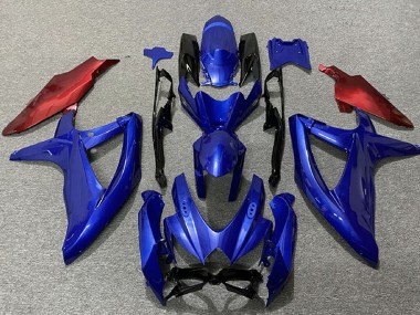 2008-2010 Suzuki GSXR 600 / GSXR 750 Motorcycle Fairings - Blue Red Canada