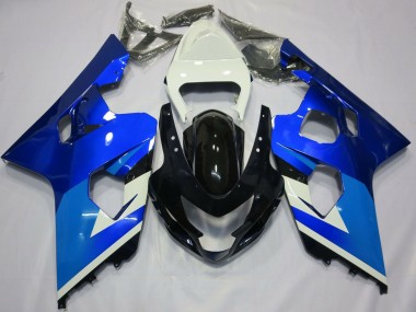 2004-2005 Suzuki GSXR 600 / GSXR 750 Motorcycle Fairings - White Blue Black Canada