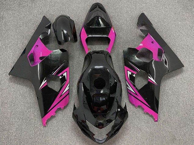 2004-2005 Suzuki GSXR 600 / GSXR 750 Motorcycle Fairings - Glossy Black Pink Canada