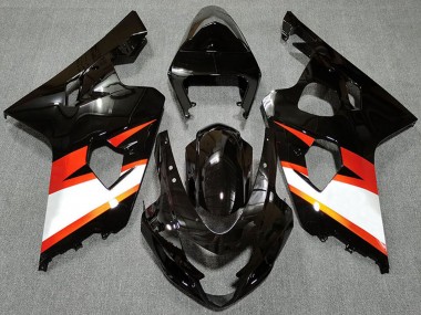 2004-2005 Suzuki GSXR 600 / GSXR 750 Motorcycle Fairings - Glossy Black Orange White Canada