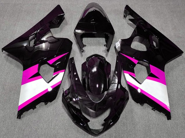 2004-2005 Suzuki GSXR 600 / GSXR 750 Motorcycle Fairings - Glossy Black Pink White Canada