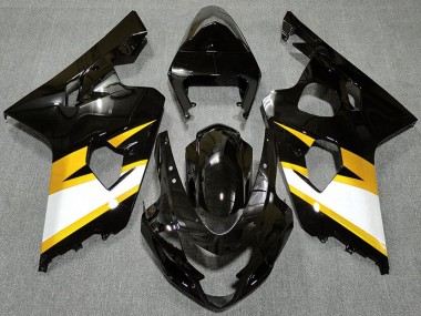 2004-2005 Suzuki GSXR 600 / GSXR 750 Motorcycle Fairings - Glossy Black Yellow White Canada