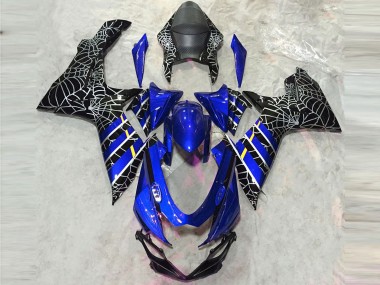 2011-2024 Suzuki GSXR 600 / GSXR 750 Motorcycle Fairings - Blue Black Spider Canada