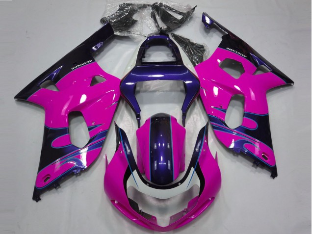 2001-2003 Suzuki GSXR 600 / GSXR 750 Motorcycle Fairings - Pink Glossy Blue Canada