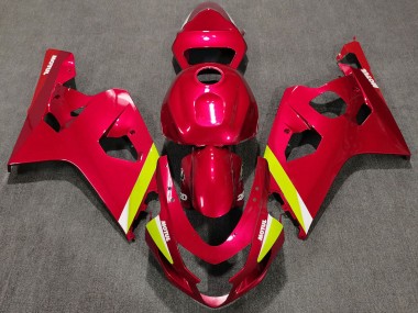 2004-2005 Suzuki GSXR 600 / GSXR 750 Motorcycle Fairings - Red Yellow White Canada