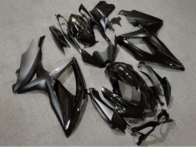 2008-2010 Suzuki GSXR 600 / GSXR 750 Motorcycle Fairings - Glossy Black Matte Black Canada