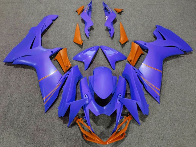 2011-2024 Suzuki GSXR 600 / GSXR 750 Motorcycle Fairings - Ocean Blue Orange Canada
