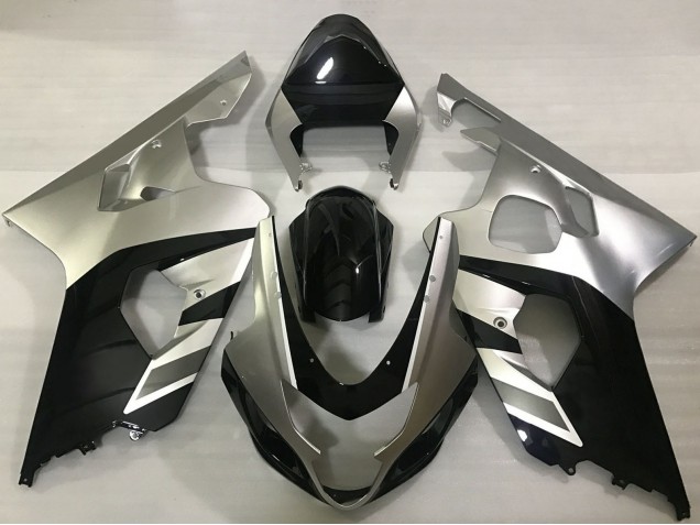 2004-2005 Suzuki GSXR 600 / GSXR 750 Motorcycle Fairings - Silver Black Canada