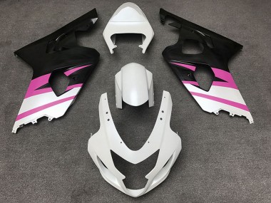 2004-2005 Suzuki GSXR 600 / GSXR 750 Motorcycle Fairings - White Pink Matte Black Canada