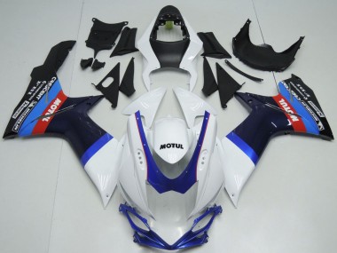 2011-2024 Suzuki GSXR 600 / GSXR 750 Motorcycle Fairings - White Blue Black Red Motul Canada