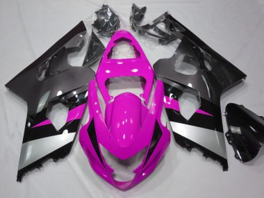 2004-2005 Suzuki GSXR 600 / GSXR 750 Motorcycle Fairings - Pink Silver Black Canada