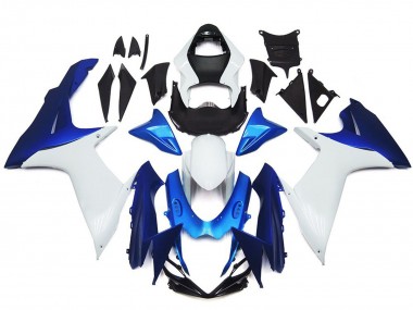 2011-2024 Suzuki GSXR 600 / GSXR 750 Motorcycle Fairings - White Blue Canada
