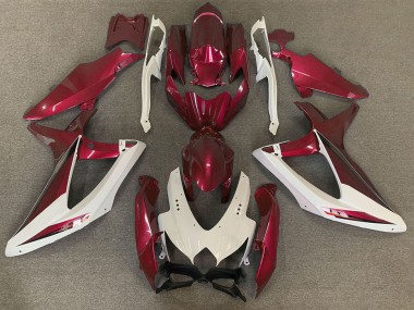 2008-2010 Suzuki GSXR 600 / GSXR 750 Motorcycle Fairings - White Red OEM Style Canada