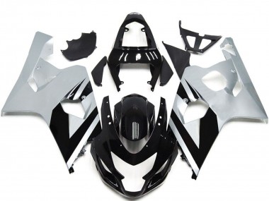 2004-2005 Suzuki GSXR 600 / GSXR 750 Motorcycle Fairings - White Glossy Black OEM Style Canada