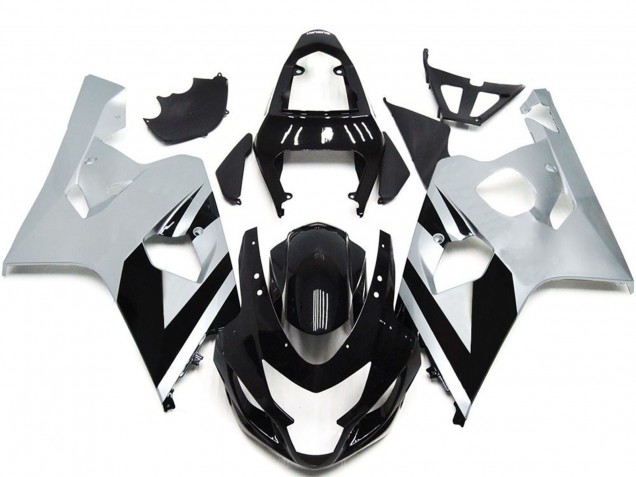 2004-2005 Suzuki GSXR 600 / GSXR 750 Motorcycle Fairings - White Glossy Black OEM Style Canada