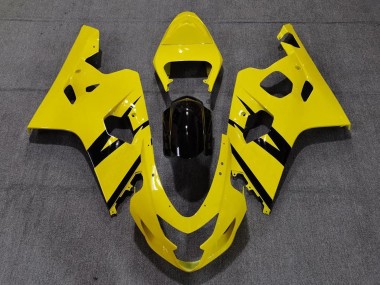 2004-2005 Suzuki GSXR 600 / GSXR 750 Motorcycle Fairings - Yellow Glossy Black OEM Style Canada
