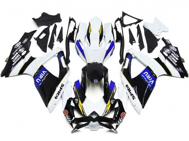 2008-2010 Suzuki GSXR 600 / GSXR 750 Motorcycle Fairings - White Blue Yellow Black Viru Canada