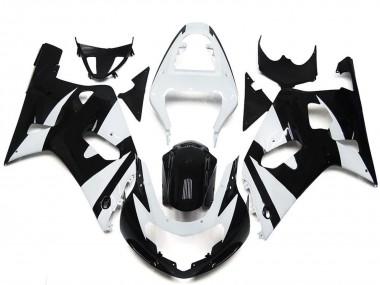 2001-2003 Suzuki GSXR 600 / GSXR 750 Motorcycle Fairings - White Glossy Black OEM Style Canada