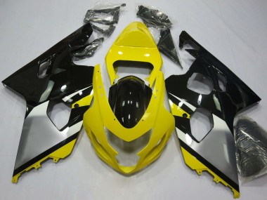2004-2005 Suzuki GSXR 600 / GSXR 750 Motorcycle Fairings - Yellow Silver Black OEM Style Canada