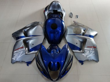 1996-2007 Suzuki GSXR 1300 Motorcycle Fairings - Deep Blue Silver Canada