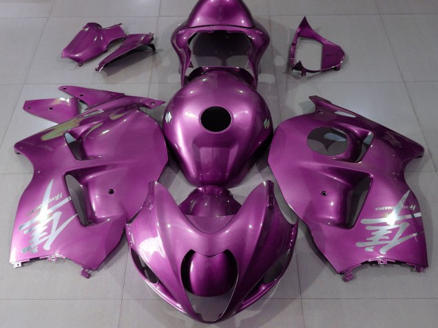 1996-2007 Suzuki GSXR 1300 Motorcycle Fairings - Glossy Pink Silver Logo Canada