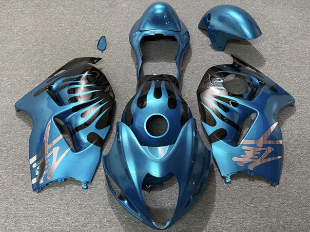 1996-2007 Suzuki GSXR 1300 Motorcycle Fairings - Sky Blue and Black Canada
