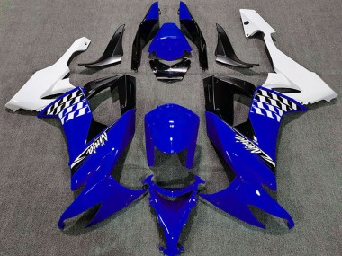 2008-2010 Kawasaki ZX10R Motorcycle Fairings - White Blue Black Canada