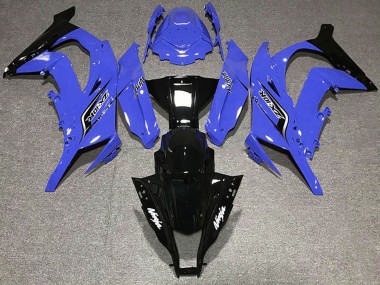 2011-2015 Kawasaki ZX10R Motorcycle Fairings - Blue Glossy Black Canada