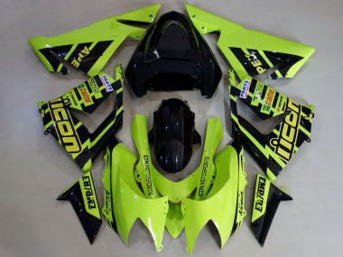 2004-2005 Kawasaki ZX10R Motorcycle Fairings - High Viz Yellow and Black Canada