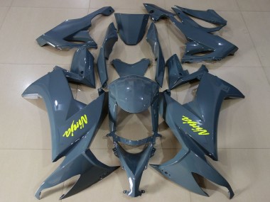 2008-2010 Kawasaki ZX10R Motorcycle Fairings - Dark Nardo Grey High Viz Yellow Canada