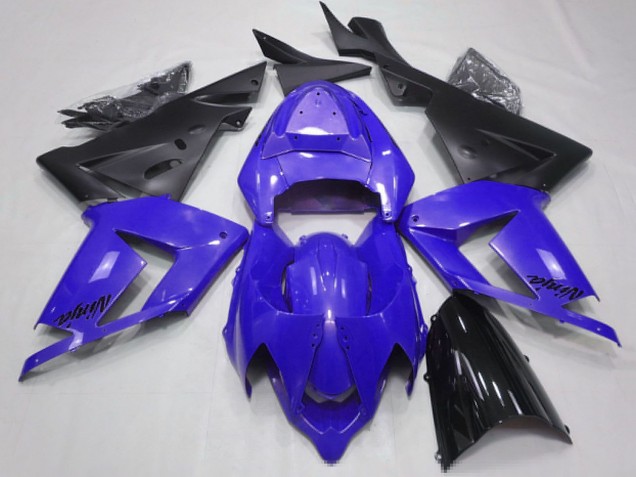 2004-2005 Kawasaki ZX10R Motorcycle Fairings - Pearl Blue Black Canada