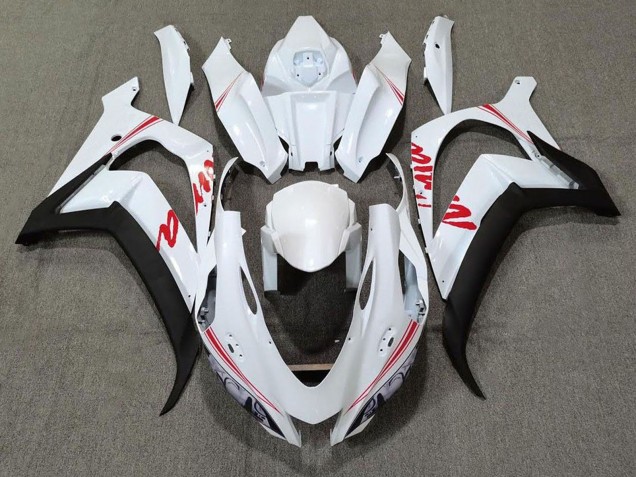 2016-2020 Kawasaki ZX10R Motorcycle Fairings - Pearl White Black Red Canada