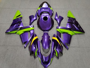2004-2005 Kawasaki ZX10R Motorcycle Fairings - Purple Green and Yellow Canada